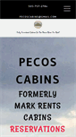Mobile Screenshot of pecoscabins.com